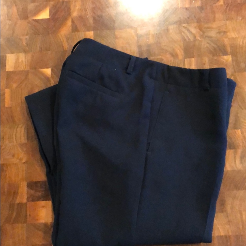Banana Republic Flat-Front Navy Dress Pant
